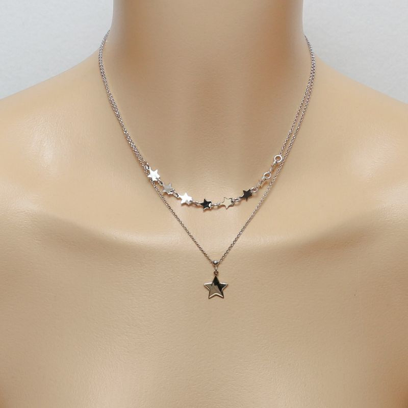 collier ras de cou double chaine argent collier ras de cou double chaine argent