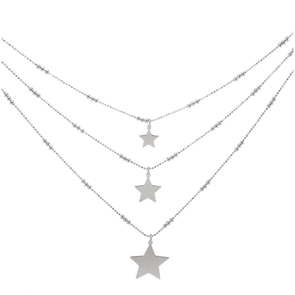 Collier 3 Rangs Argent