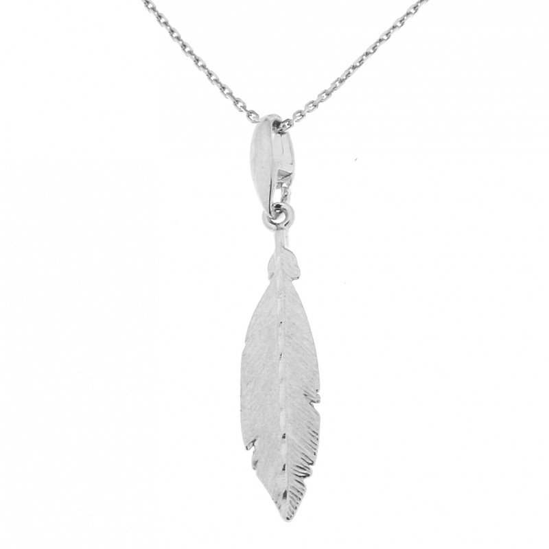 collier argent avec plume collier argent avec plume