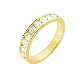 Demi Alliance Diamant serti rail 0.75 carat - Bijoux Femme