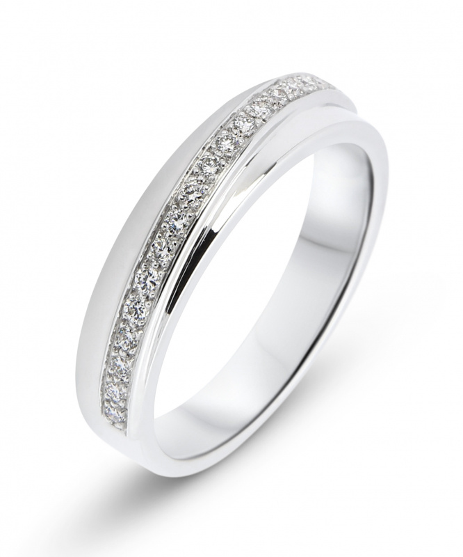 Alliance femme or blanc Clearance