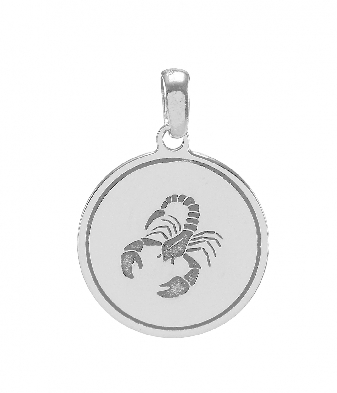 Obrillant-Bijoux Pendentif en plaqué Or médaille ciselée Signe Scorpion Signe Astrologique Zodiaque