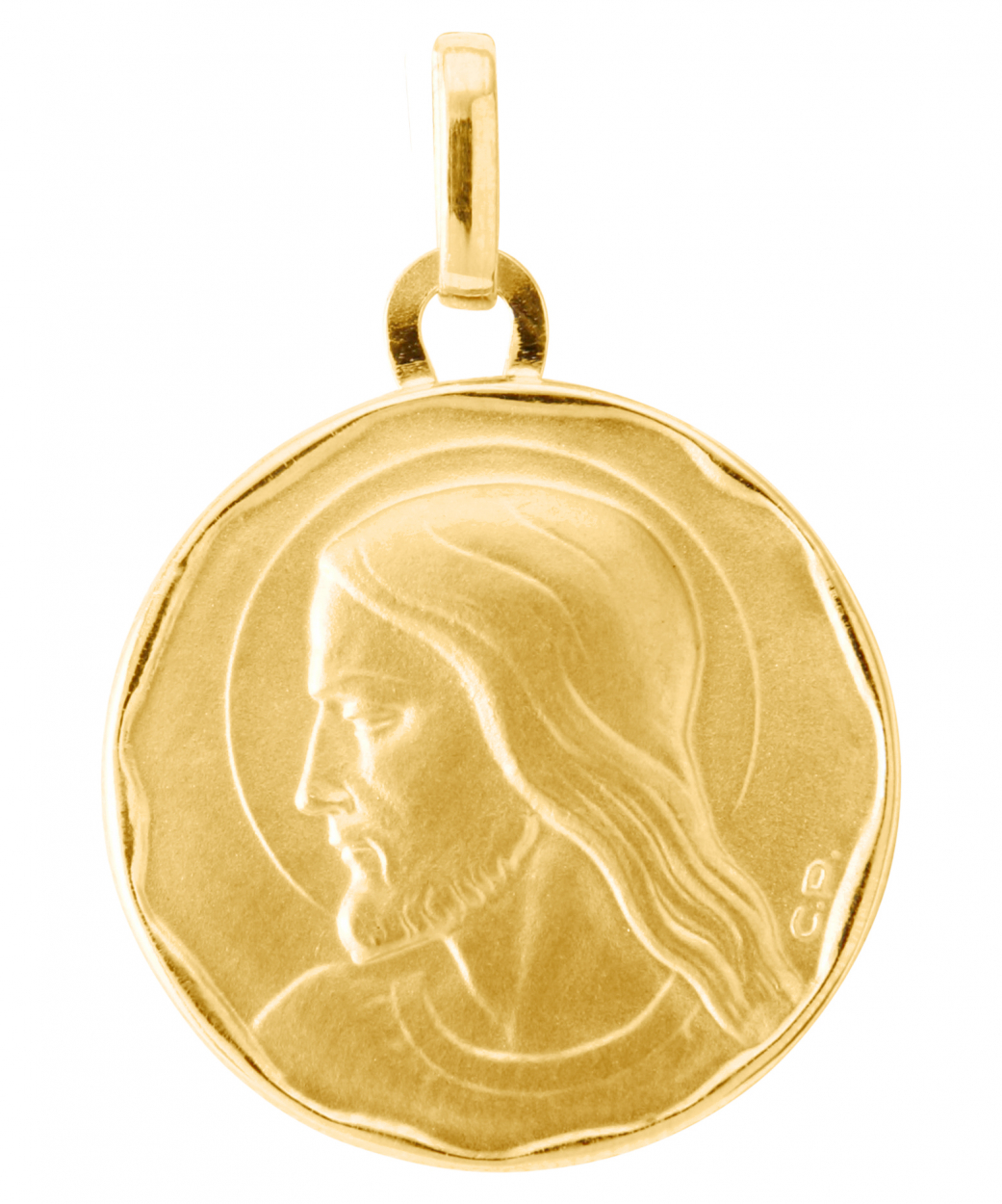Medaille Christ en Or Jaune 750 (17mm) - Bijoux Femme ou Enfant