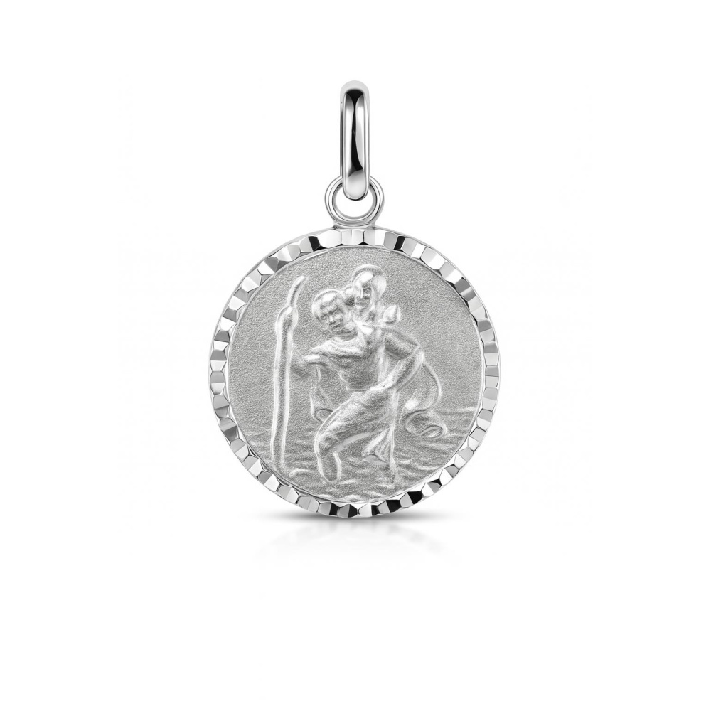 Pendentif Argent Saint-Christophe – Médaille De Protection Pour Voyageurs