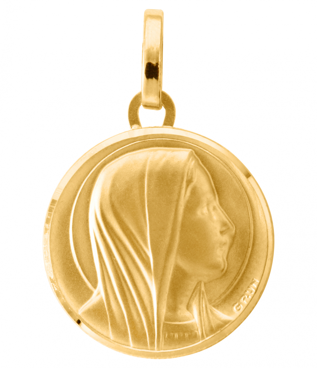 Medaille Vierge en Or jaune 750 17mm Bijoux Enfant
