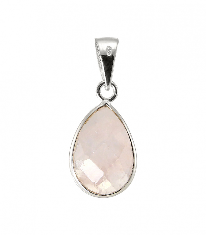 Collier Quartz rose facetté 8mm