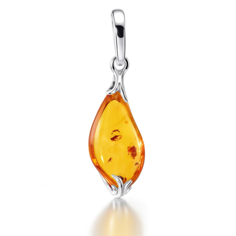 Pendentif arbre de vie en argent 925/000 et ambre 3 couleurs
