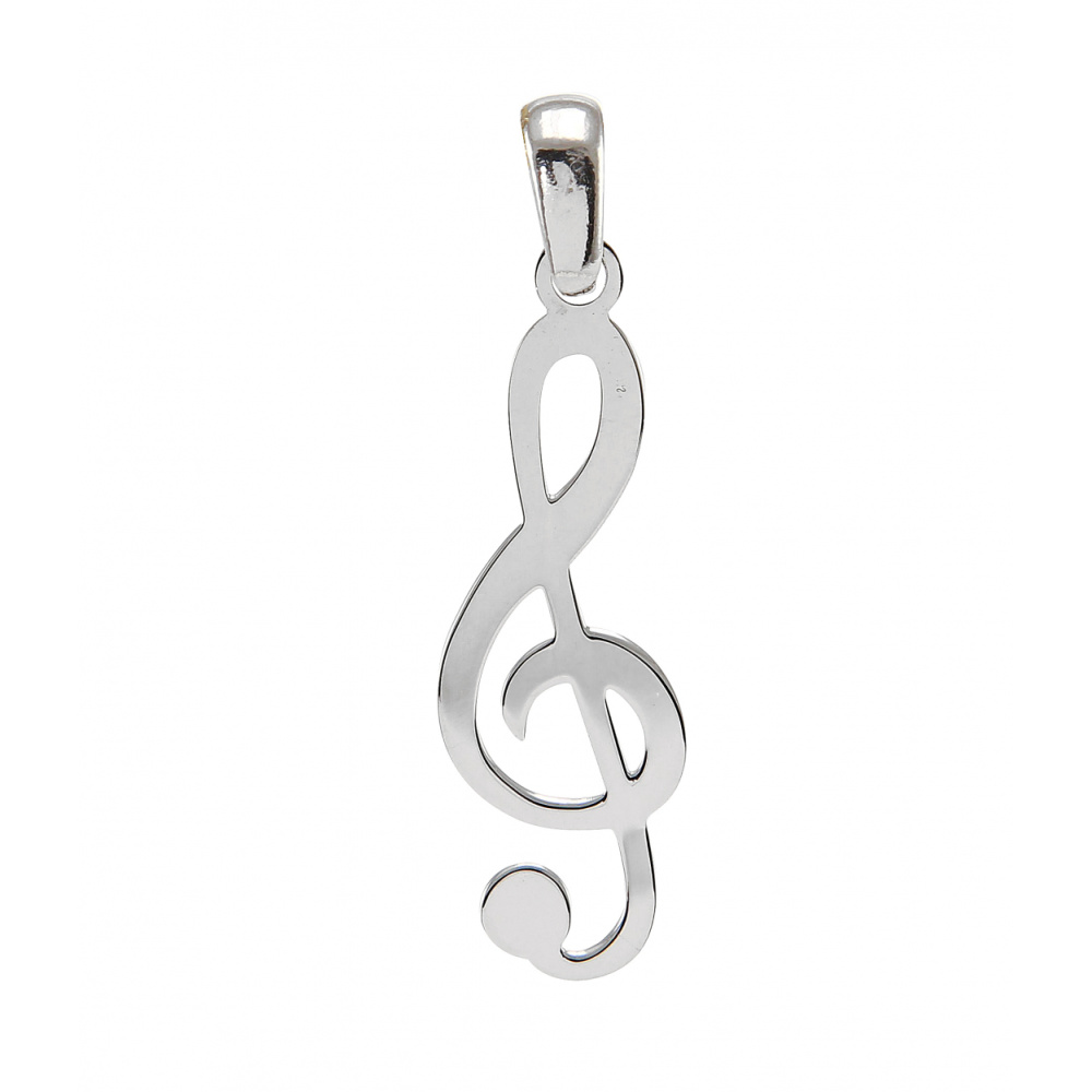 Pendentif Clé De Sol Plaqué Or 18 Carats 3 Microns – Bijou Musique Solfege Élégant Et Tendance