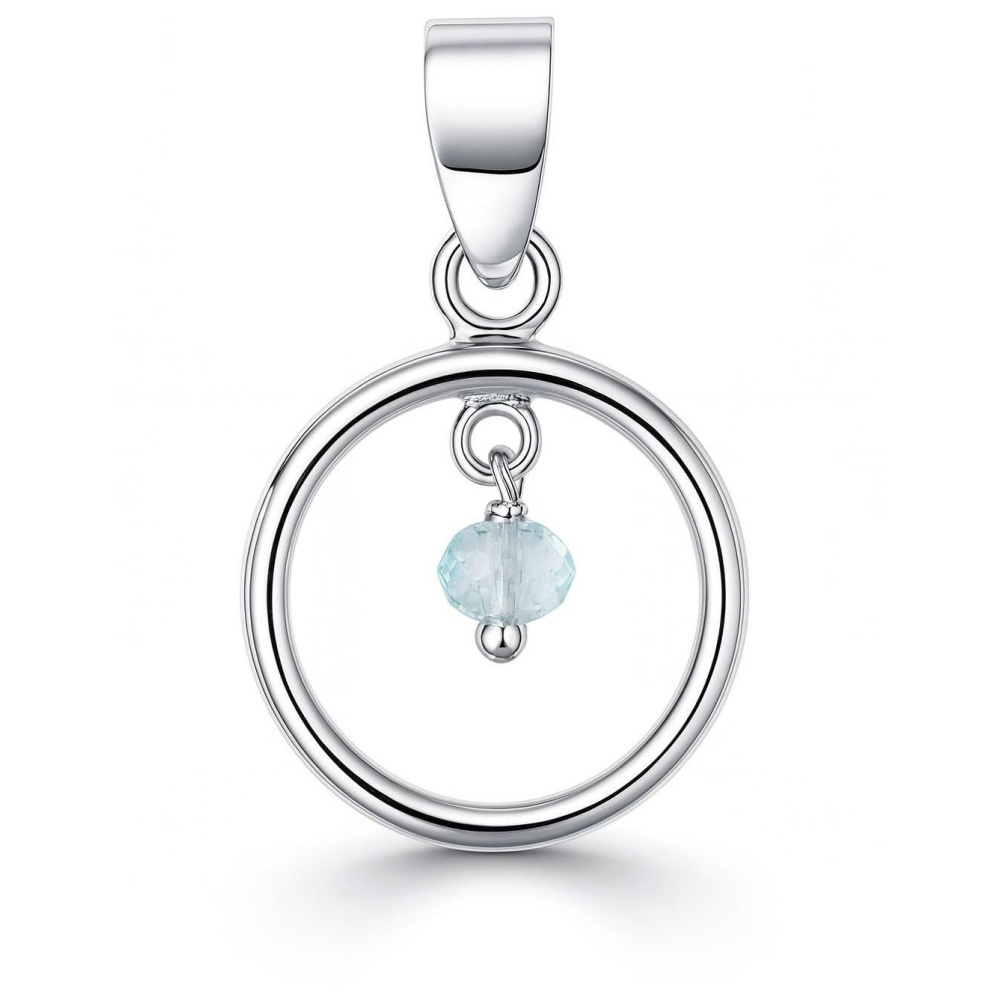 Pendentif Vintage Croix En Argent Sterling 925 Avec Topaze Bleue Et Pierre De Lune – Années 80 – Fait Main