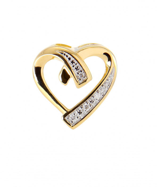Pendentif Coeur Bijoux Vintage - Réf. 124-28/A077 - Occasion Porté