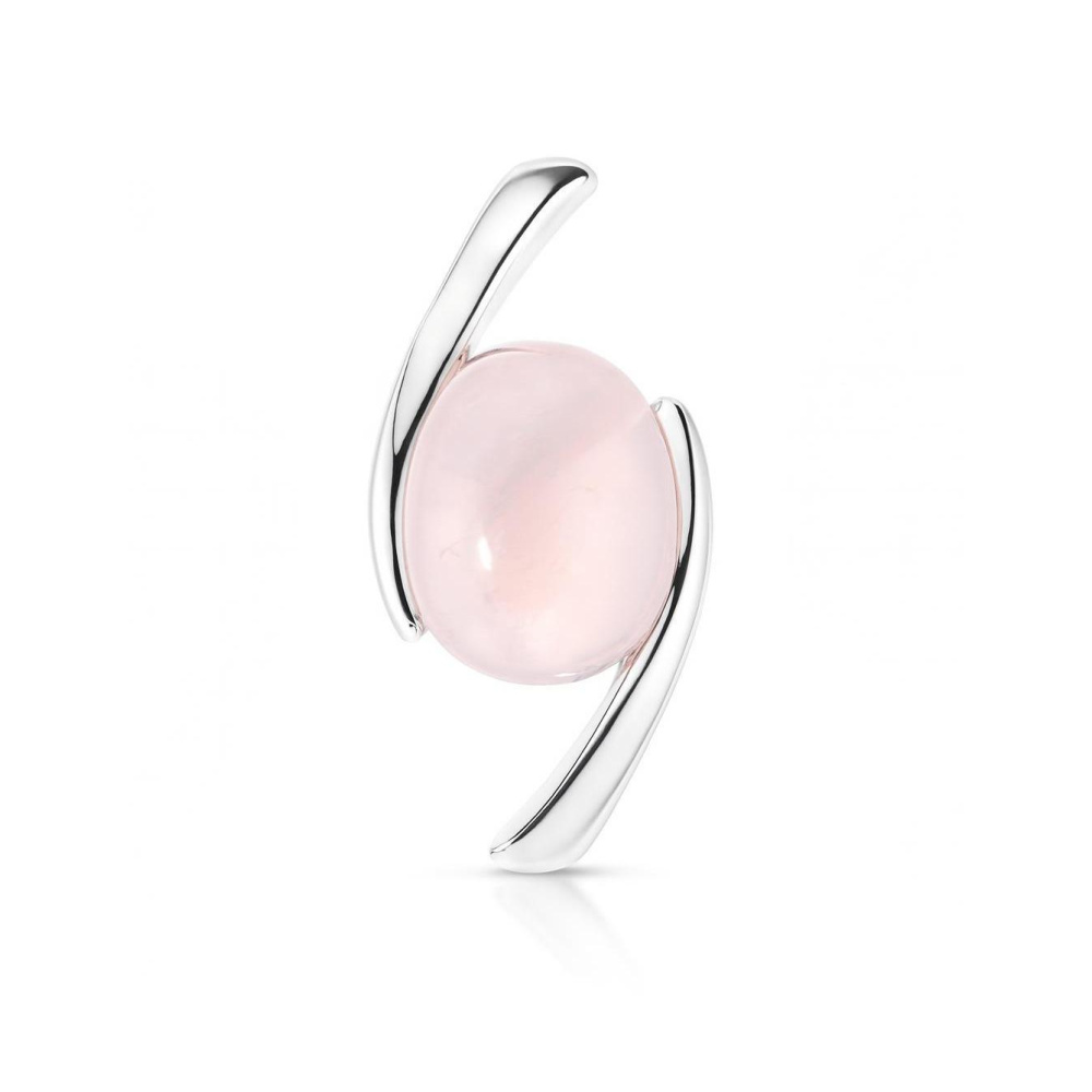 Pendentif Ovale En Quartz Rose Naturosphère - Neuf Avec étiquettes - Pierre Naturelle - Bijou Zen