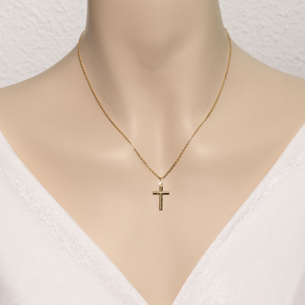 collier or jaune croix collier or jaune croix