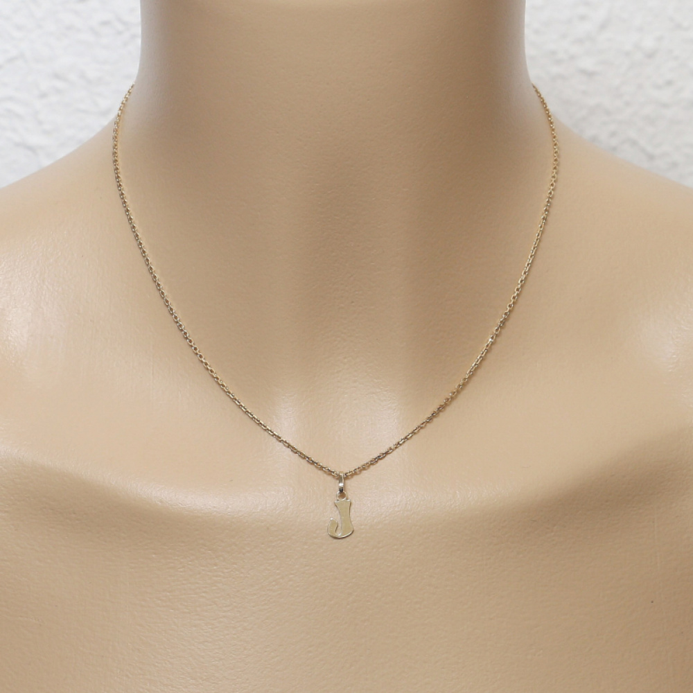 pendentif lettre j or jaune