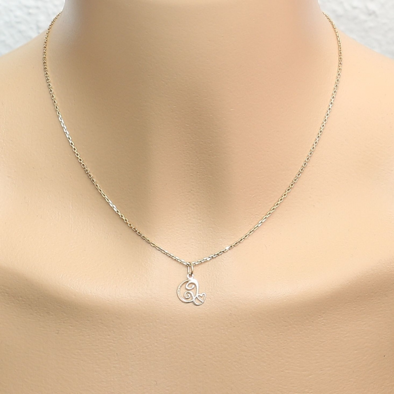Pendentif Q Trabbia Ref34186Bijouterie En 750 Et Vuillermoz Initiale Or Lettre Coeur Jaune KJc1lF3T