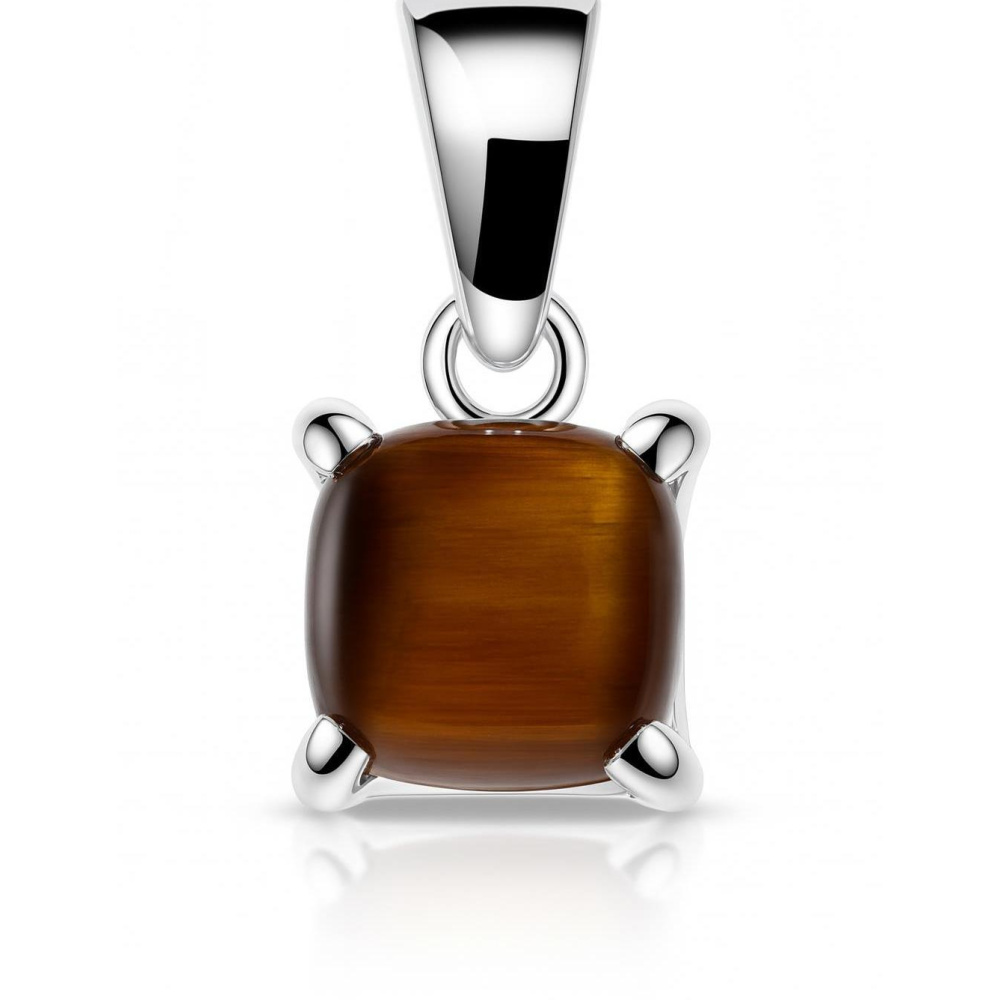 Pendentif œil De Tigre 14 Mm - Pierre Naturelle, Marque OxcmoBijoux, Neuf Avec étiquettes