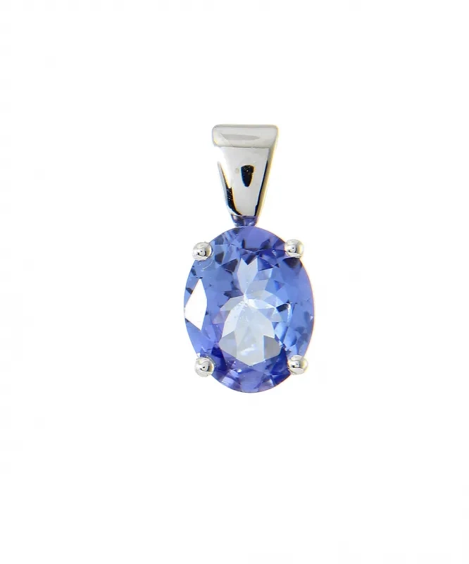 Mariage Bijoux Marquise Cut Tanzanite Or Blanc Plaqué Collier Pendentif