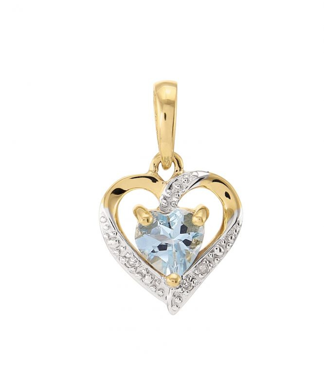 Pendentif Coeur En Plaqué Or Avec Zirconium - Style Vintage Années 70 - Garantie 5 Ans - Neuf Avec étiquettes