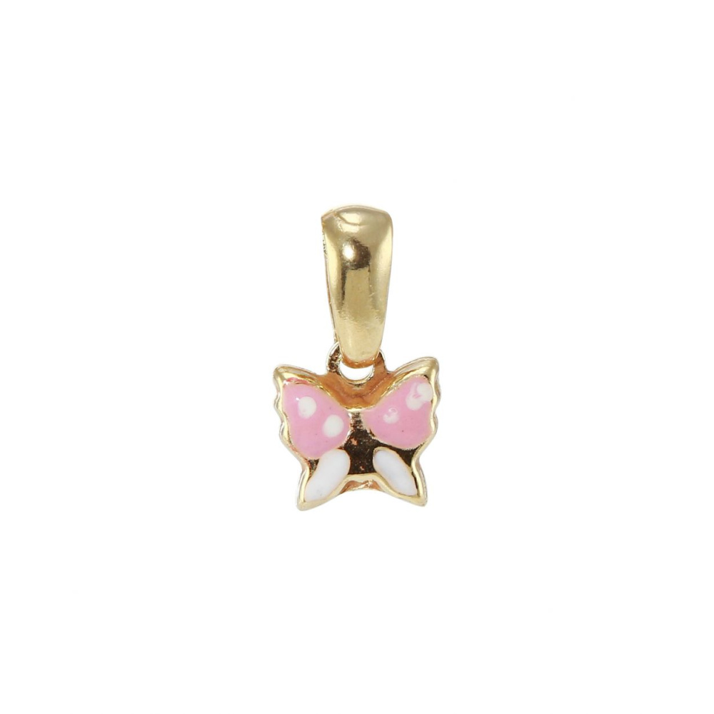 Pendentif Or Jaune 375 Papillon émaillé Ref. 49204