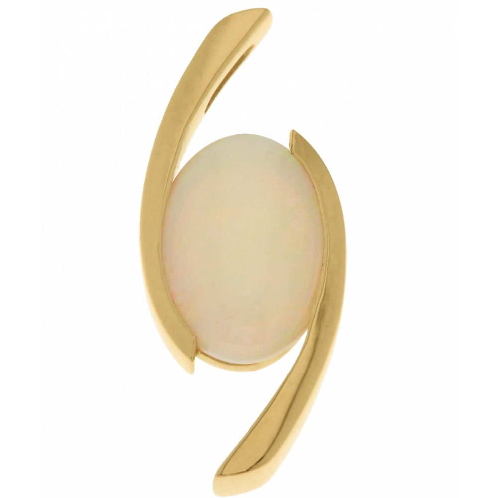 Pendentif Or Jaune Opale Ovale 14x10mm (3.25 carats) - Bijoux Femme
