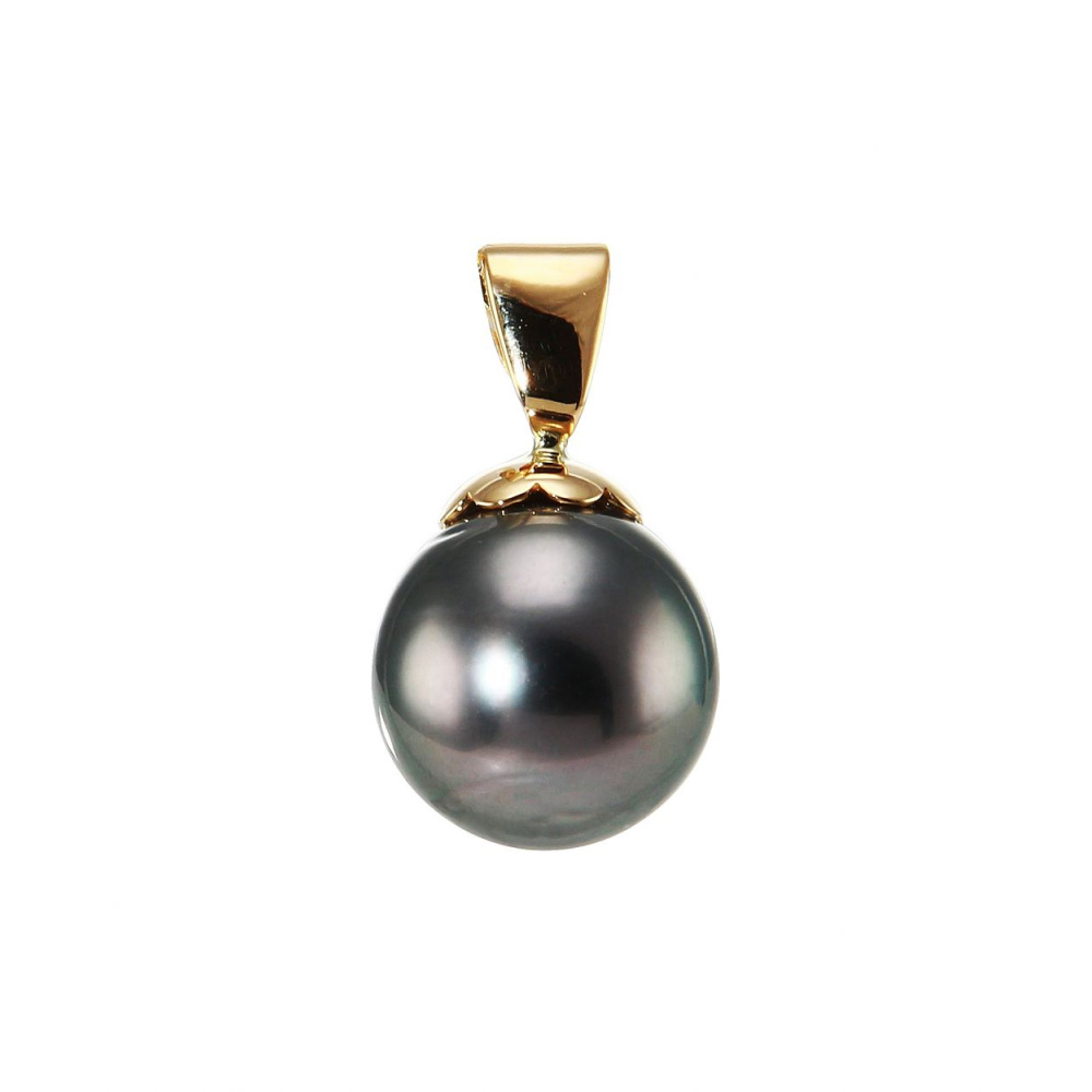 Pendentif Perle de Tahiti 10mm Or Jaune 750 Ref. 49244 Pendentif Perle de Tahiti 10mm Or Jaune 750 Ref. 49244