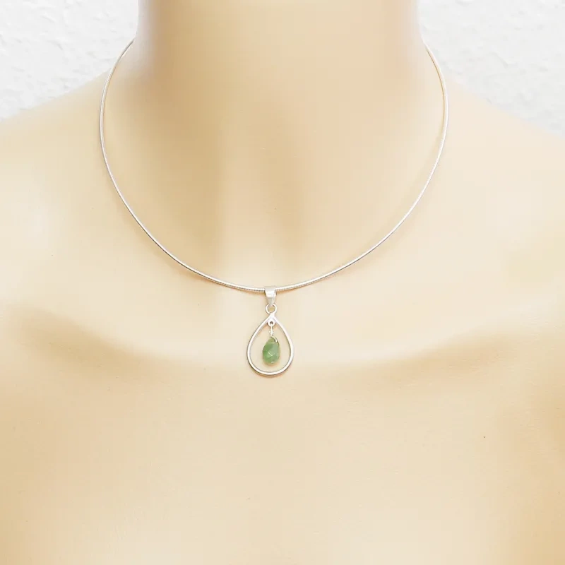 Pendentif Argent 925 Aventurine ref 40369
