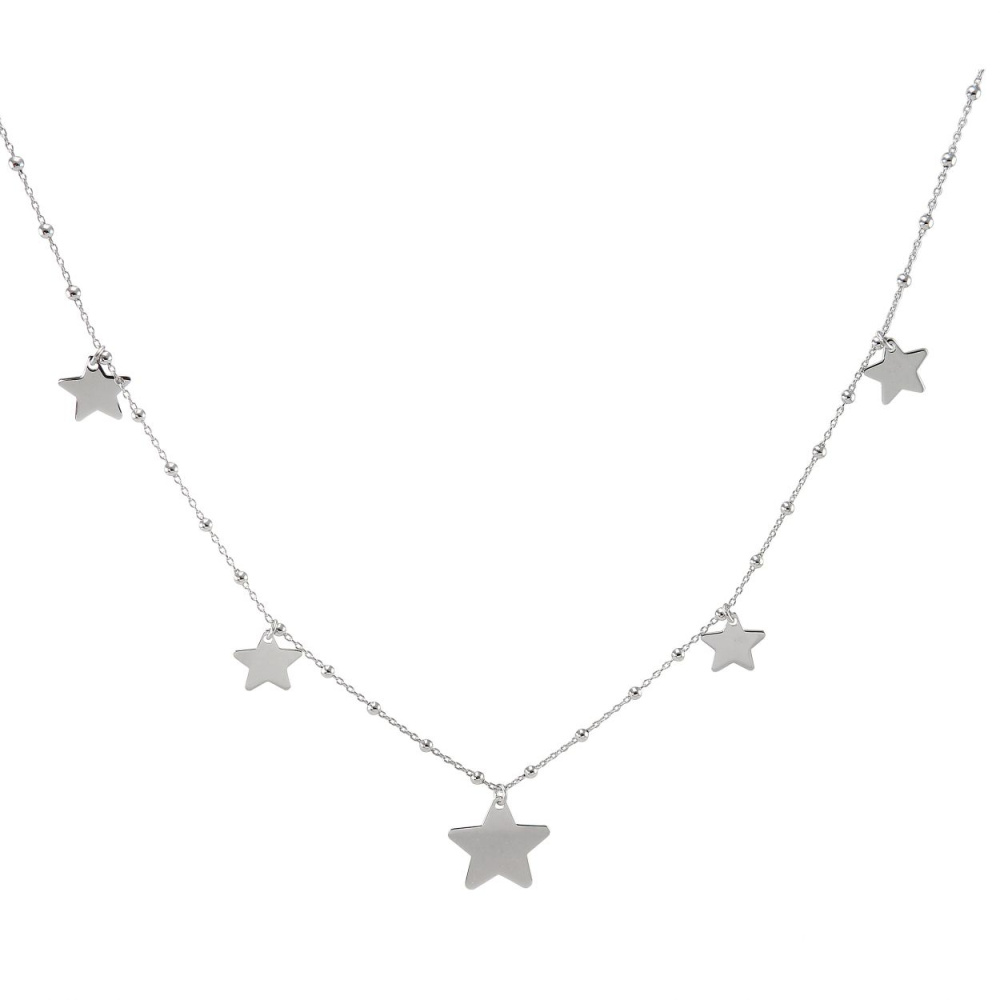 Collier Sautoir Argenté Perles Fumé Et Noir - Bijou Rétro Long, état Impeccable, Occasion