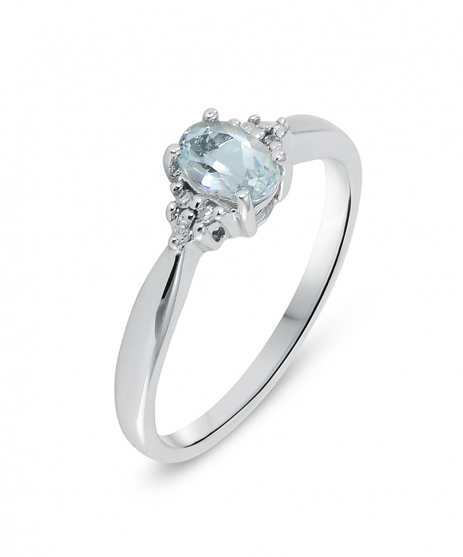 bague solitaire aigue marine or blanc bague solitaire aigue marine or blanc