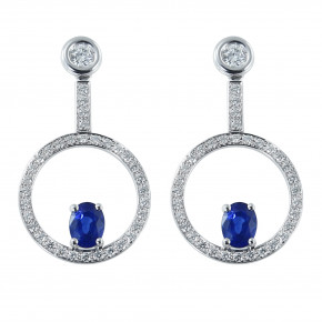 boucles oreilles saphir