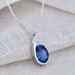 pendentif saphir