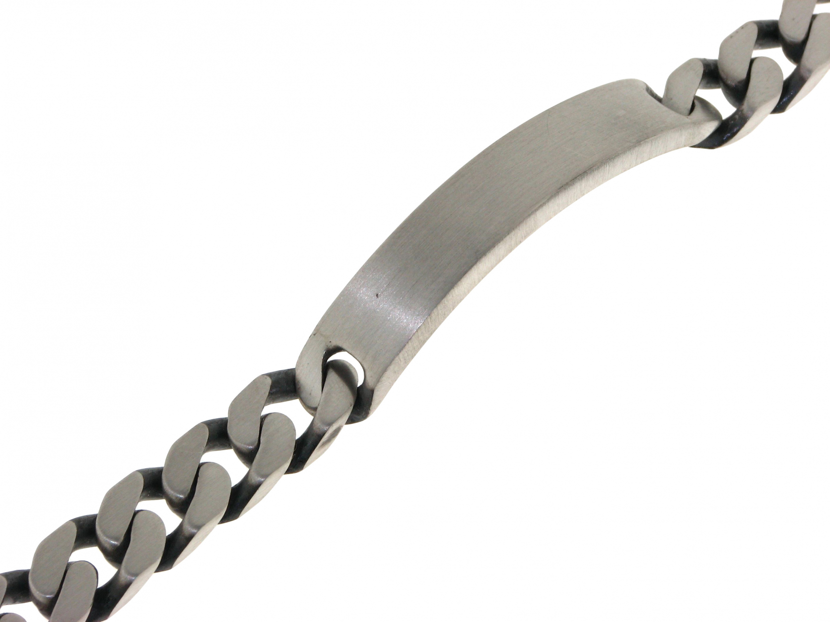 Gourmette en Argent Vieilli pour Homme 8mm 21.5cm