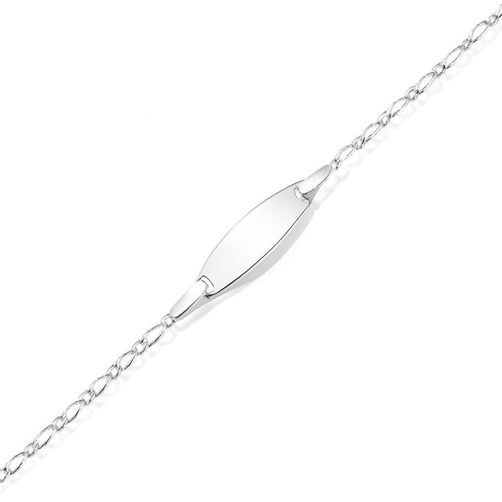 Gourmette Argent Enfant Maille Figaro 1.1 2.2mm x 16cm